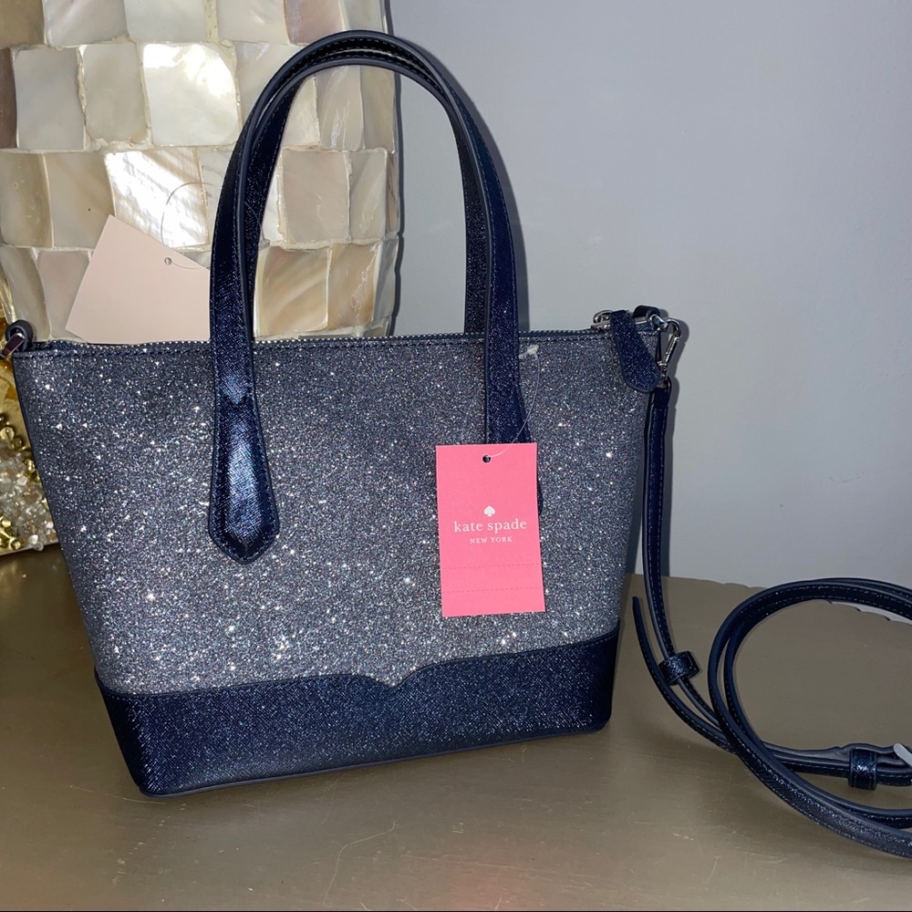 KATE♠️SPADE LOLA GLITTER SATCHEL, WALLET 3 PC SET - Picture 3 of 9
